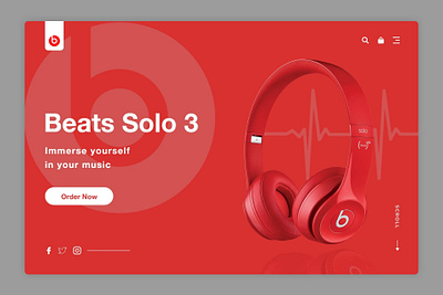 Beats Solo Landing Page design landing page landing page design landingpage ui web design webdesign website