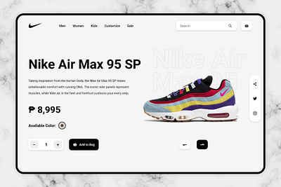 Nike Ecommerce Landing Page branding design ecommerce landing page landing page design landingpage ui web design webdesign website