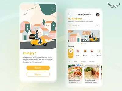 FOODAPP MOCKUP DRIBBLE add animation animations app app design app mockup application appmobile design figma illustration illustrator iphone x mobile product design ui uiux ux