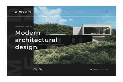 Architectural Landing Page design landing page landing page design landingpage ui web design webdesign website