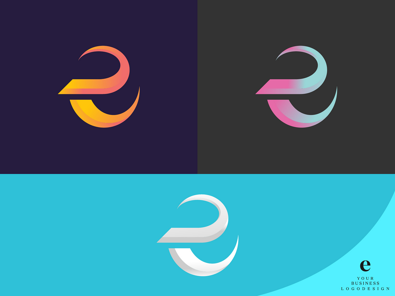 unique E Logo Design by Shaheen Ahmed on Dribbble