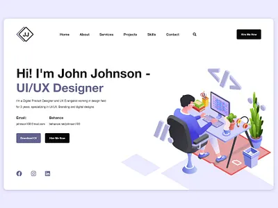 Portfolio Landing Page branding design illustration landing page landing page design landingpage ui web design webdesign website