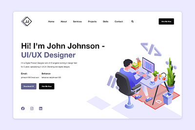 Portfolio Landing Page branding design illustration landing page landing page design landingpage ui web design webdesign website