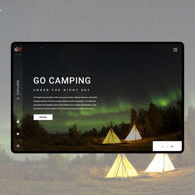 Camping Landing Page design landing page landing page design landingpage ui web design webdesign website