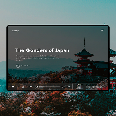 Travel Jp Landing Page design landing page landing page design landingpage ui web design webdesign website