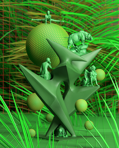 green 3d abstract alperdurmaz animation art concept design digital art digital artwork digitalart illustration leon lighting lion motiondesigner visualart