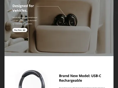 Wireless Headphones Landing Page design landing page landing page design landingpage ui web design webdesign website