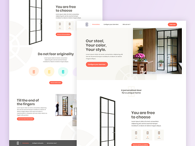 Steel door configurator clean configurator design iron pastel shop simple steel ui ui ux ui design website