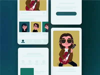 UI Illustration Exploration design illustration james bay music music app product ui vector wireframe