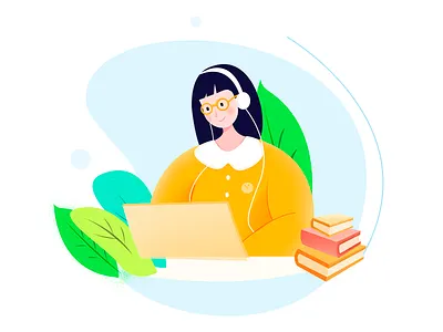 3D质感插画-学生 design illustration ui
