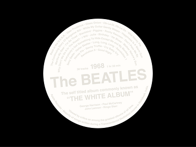 The White Album – Record Labels #008 abbey road album art beatles label label design music music design sticker sticker design the beatles the white album type type layout typographic typographic layout typographic poster typography white album