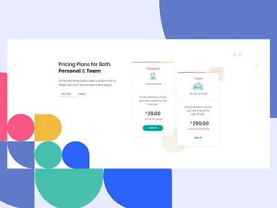 Larna Educaiton Pricing Table education larna pricing pricing plan pricing table uidesign uiux uiux design uiuxdesign