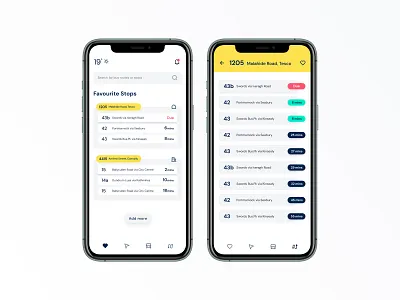 Bus Time Tracker App app app concept app design bus bus time cards ui dublin dublin bus figma illustration iphone landingpage minimal mobile prototype public transport ui ux ux design uxdesign