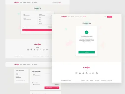WeVpn Contact Us confirmation contact contact form contact page contact us dribbble best shot help product design secure support support page support ticket ticket ui ux design user experience design user interaction user interface design visual design vpn vpn app