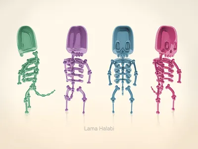 3D skeleton modeling 3d 3d characters 3dmodeling art cinema4d colors modeling vray