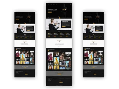 Photo Studio "Lamp" design landing page ui ux баннер веб дизайн сайт