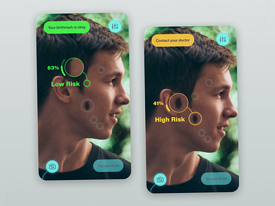 Check Your Birthmark AR App #2 app application ar augmented reality clean ui concept creative design future futuristic interface light ui ux