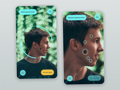 Check Your Birthmark AR App #1 app application ar augmented reality clean ui concept creative design future futuristic interface light ui ux