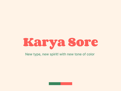 Karya Sore Type branding icon illustration typography