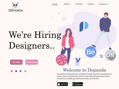 Depanda Landing Page app app concept landing page concept landing page design landing page illustration landing page ui ui