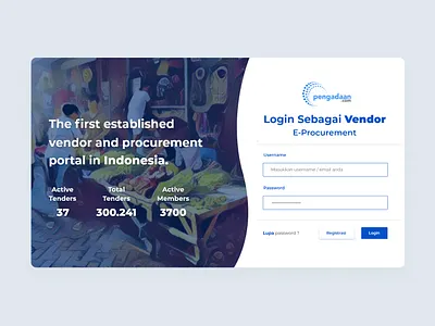 Pengadaan.com design illustration ui web