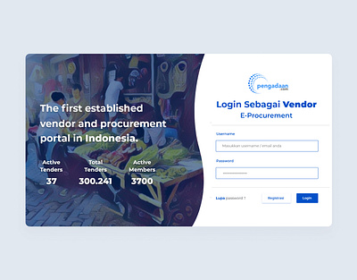 Pengadaan.com design illustration ui web