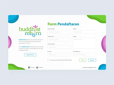 Buddhist Reborn app design ui web