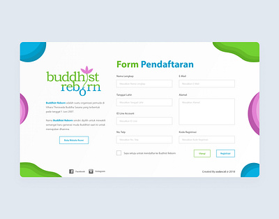 Buddhist Reborn app design ui web