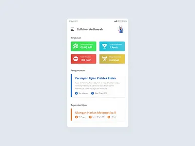 Sobat Siswa app design flat ui