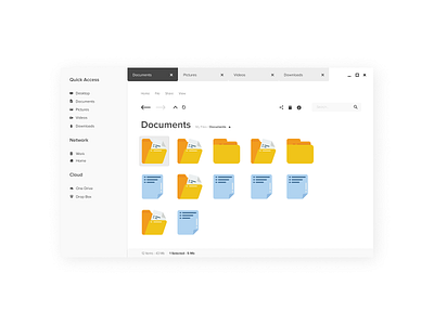 File Explorer app application behance digitaldesign dribbble interface ui userinterface ux webdesigner