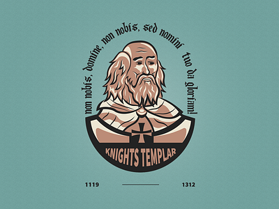 Templar Knights 2d badge character debut emblem flat illustration illustration illustrator knight knights latin logo medieval old fashioned old man portrait sculpture templar warrior