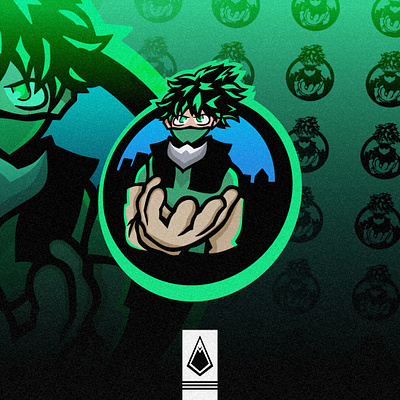 Logo eSports Midoriya ( Boku No Hero ) animation art branding design illustration illustrator lettering logo minimal vector