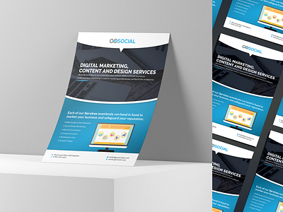 GoSocialPR A5 Flyer Print Design a5 flyer brand identity branding clean flyer flyer artwork flyer design identity information design layout minimal print print design printing startup