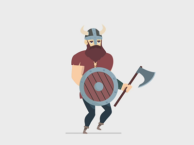 Viking adobe after effects animation animation 2d character animation illustration illustrator motion motion design motiongraphics viking