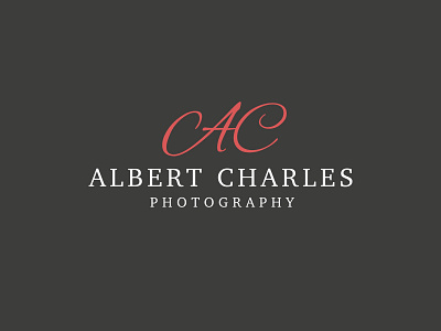 Albert Charles Photography brand identity logo photographer photography logo