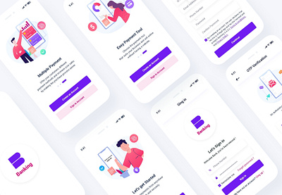 Mobile Banking App UI Template app banking banking ios budget cards deposit finance goal mobile mobile banking mobile banking app money payment plan psd ui template uidesign uxdesign xd ui kit