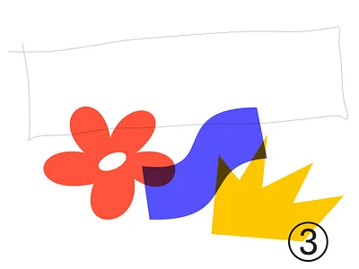 Random shape 003E adobe illustrator design experiment flower illustration overlay shape sketch