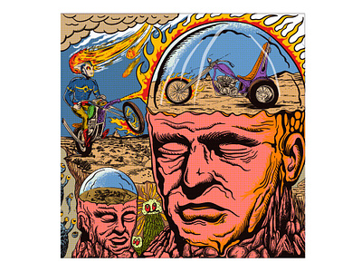 beeride illustration artwork badge design beer beer art beer branding beer label brand choppers harley davidson illustration logo motorcycles