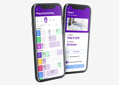 Ping pong table booking app booking calendar ping pong schedule
