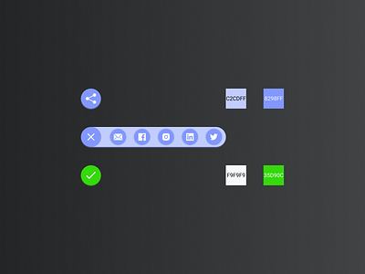 Daily UI Challenge. Day 010/100 daily 100 challenge daily ui dailyui email facebook figma instagram linkedin share share button social media social share social share button twitter ui uidesign user interface user interface design