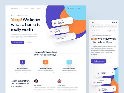 Real Estate Consultation Company Website Visual UI agency agent designer estate agent estates real estate real estate agency realestate realestate logo realestateagent uidesign uidesigner uiuxdesign webdesigner website design