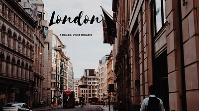 London Travel Film Thumbnail art branding design minimal poster thumbnail travel typography videography visual