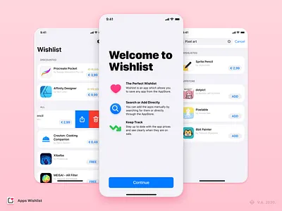 Apps Wishlist — App Design app brand branding design figma graphics ios app ios app design ui user inteface ux vector