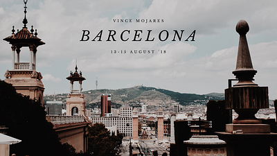 Barcelona Travel Thumbnail art branding design film minimal poster thumbnail videography visual visual design