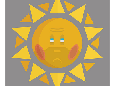 Struggling Sunday adobe art design illustration print sun vector