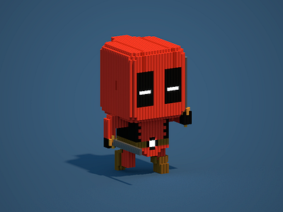 Deadpool | Voxel Art 3d character comic deadpool game illustration lego magica voxel magicavoxel marvel pixel superhero voxel voxelart voxels