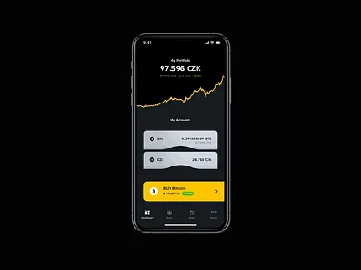 Bitstock interaction animation bitcoin concept crypto crypto wallet cryptocurrency dark dashboard interaction design ios ios app iphoneapp microinteraction realproject ui