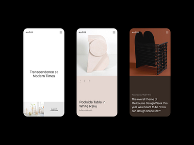 Goodfield Website Mobile Views clean design layout minimal mobile responsive typography website whitespace