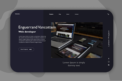 Portfolio website UI dark dark theme dark ui design minimal modern simplicity ui ux ux design web web design website