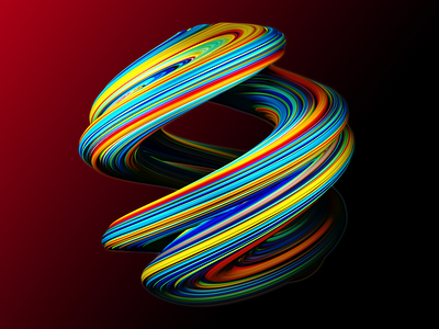 tasty ribbon 3d bright c4d c4dart cinema4d colorful gummy render ribbon